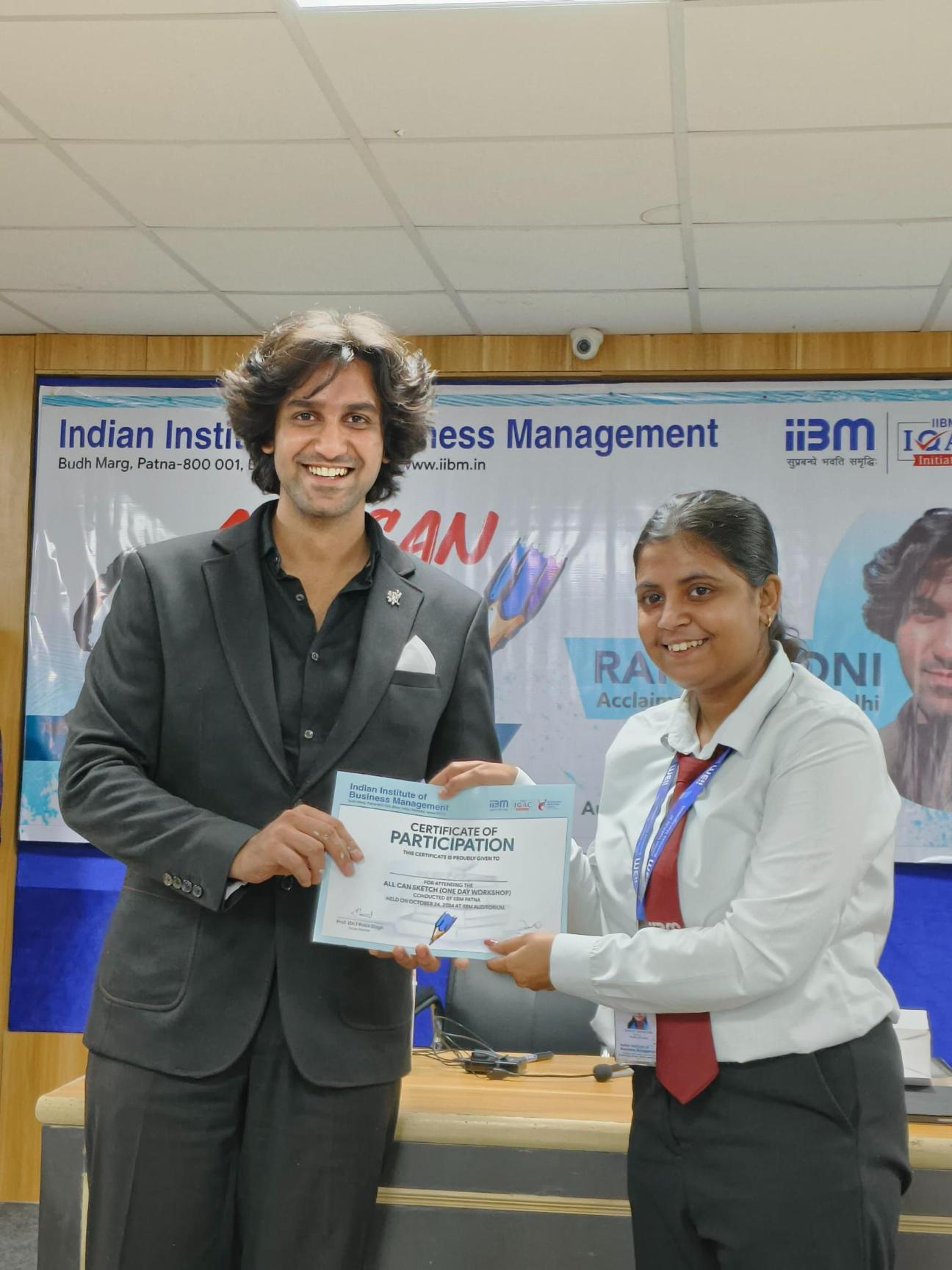 Rahul Soni Conducts “All Can Sketch” Workshop for PGDM, BBA, BCA & MAMC Students at IIBM and ZHI Patna